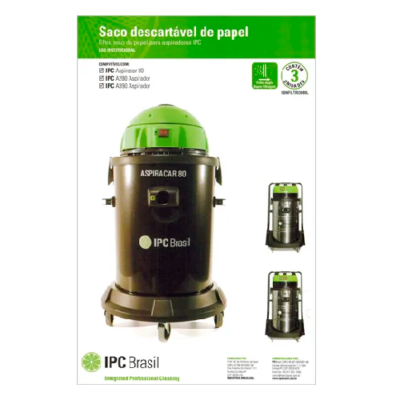 Kit Saco Descartável c/3 para Aspirador de Pó - Modelo Soteco/IPC A-280 80L