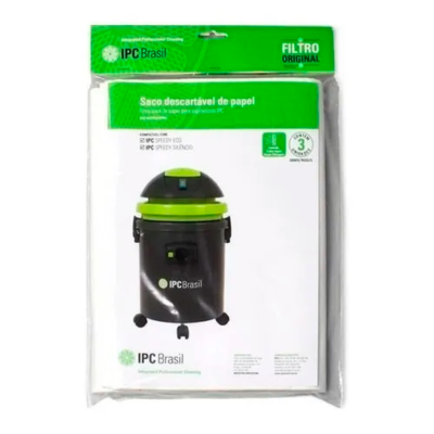 Kit Saco Descartável c/3 para Aspirador de Pó - Modelo Soteco/IPC SPEEDY (27 LTS)